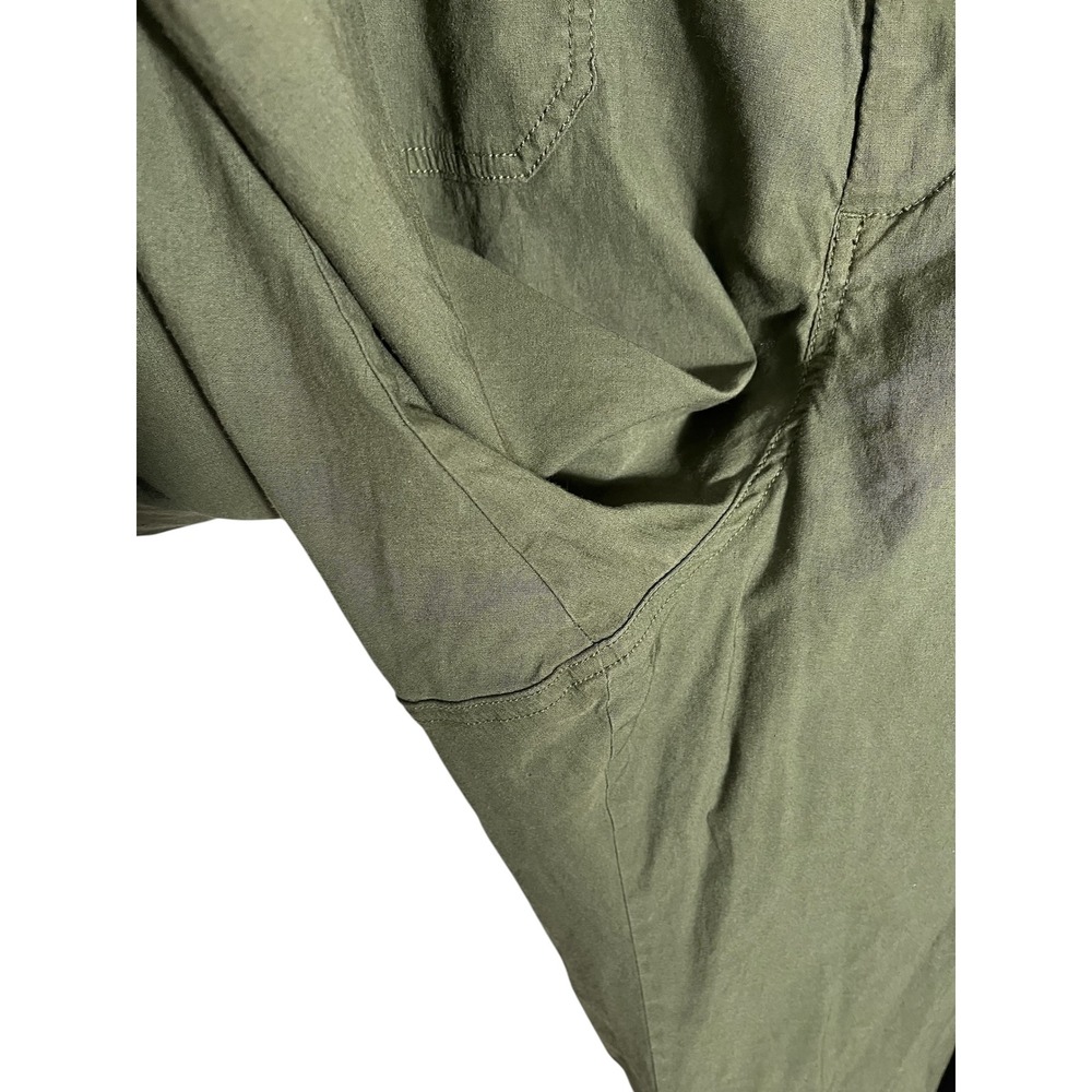 MAEVE x ANTHROPOLOGIE The Colette Plus Size Cropped Wide Leg Pants in Olive - Picture 6 of 10